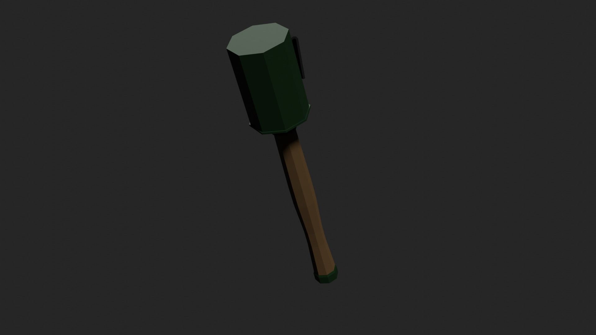 Lowpoly German Stickgrenade Low-poly 3D model_23