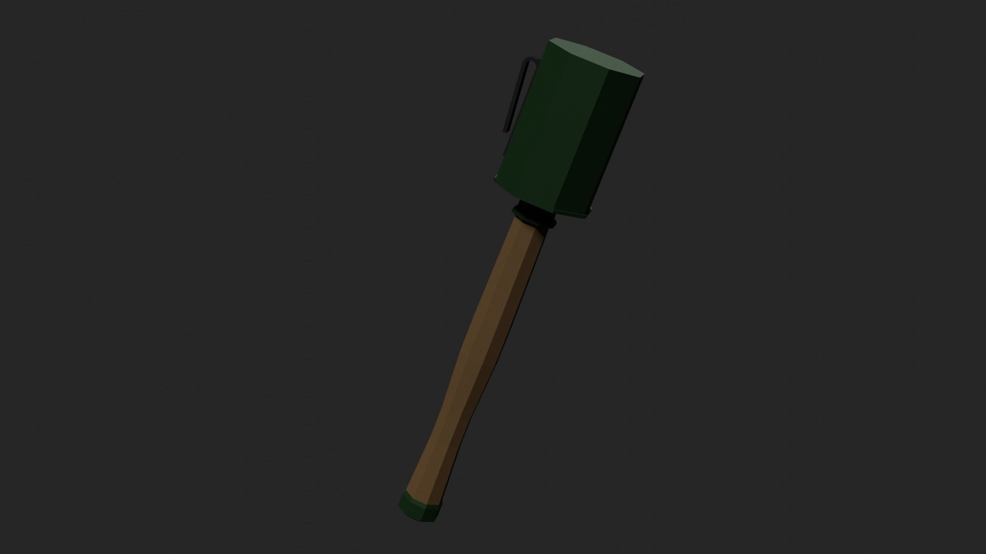 Lowpoly German Stickgrenade Low-poly 3D model_14