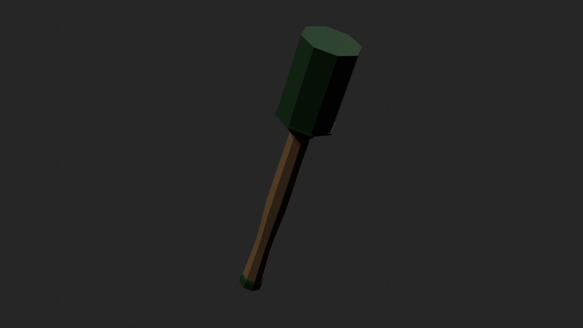 Lowpoly German Stickgrenade Low-poly 3D model_17