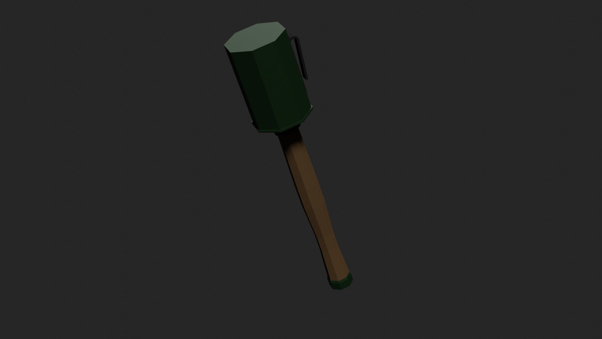 Lowpoly German Stickgrenade Low-poly 3D model_24