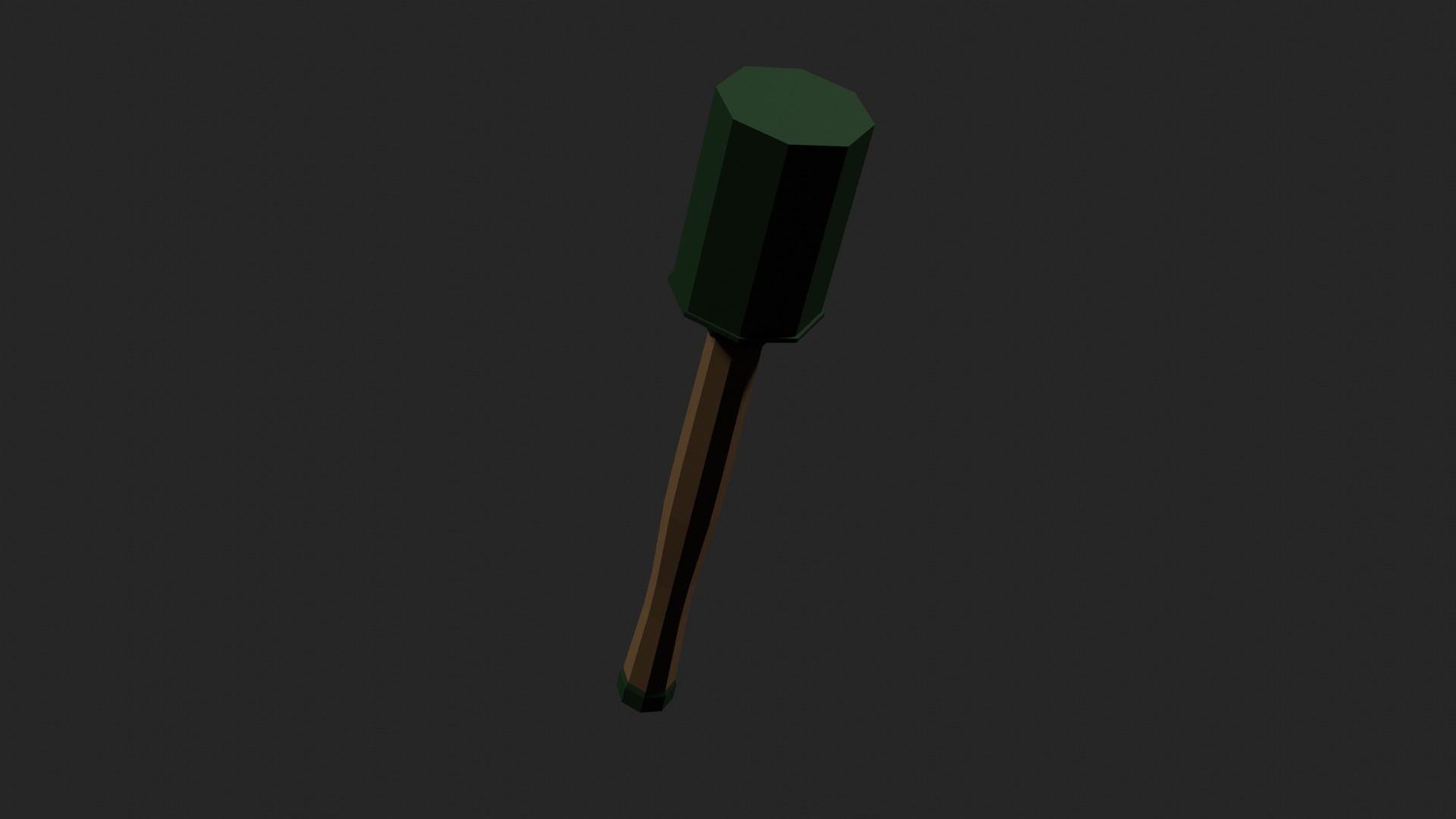 Lowpoly German Stickgrenade Low-poly 3D model_18