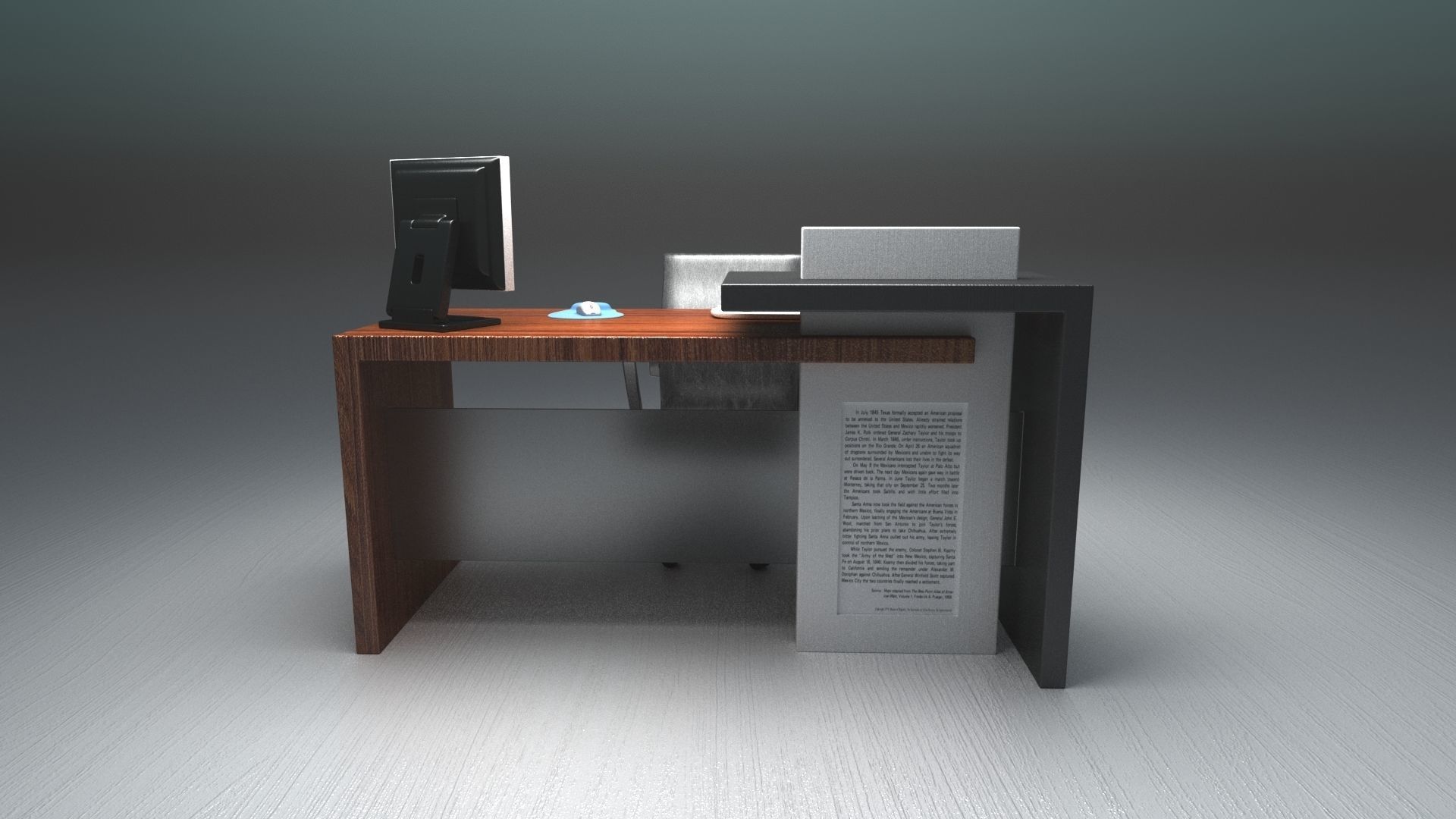 FREE Modern reception desk 3d model Free 3D model_22