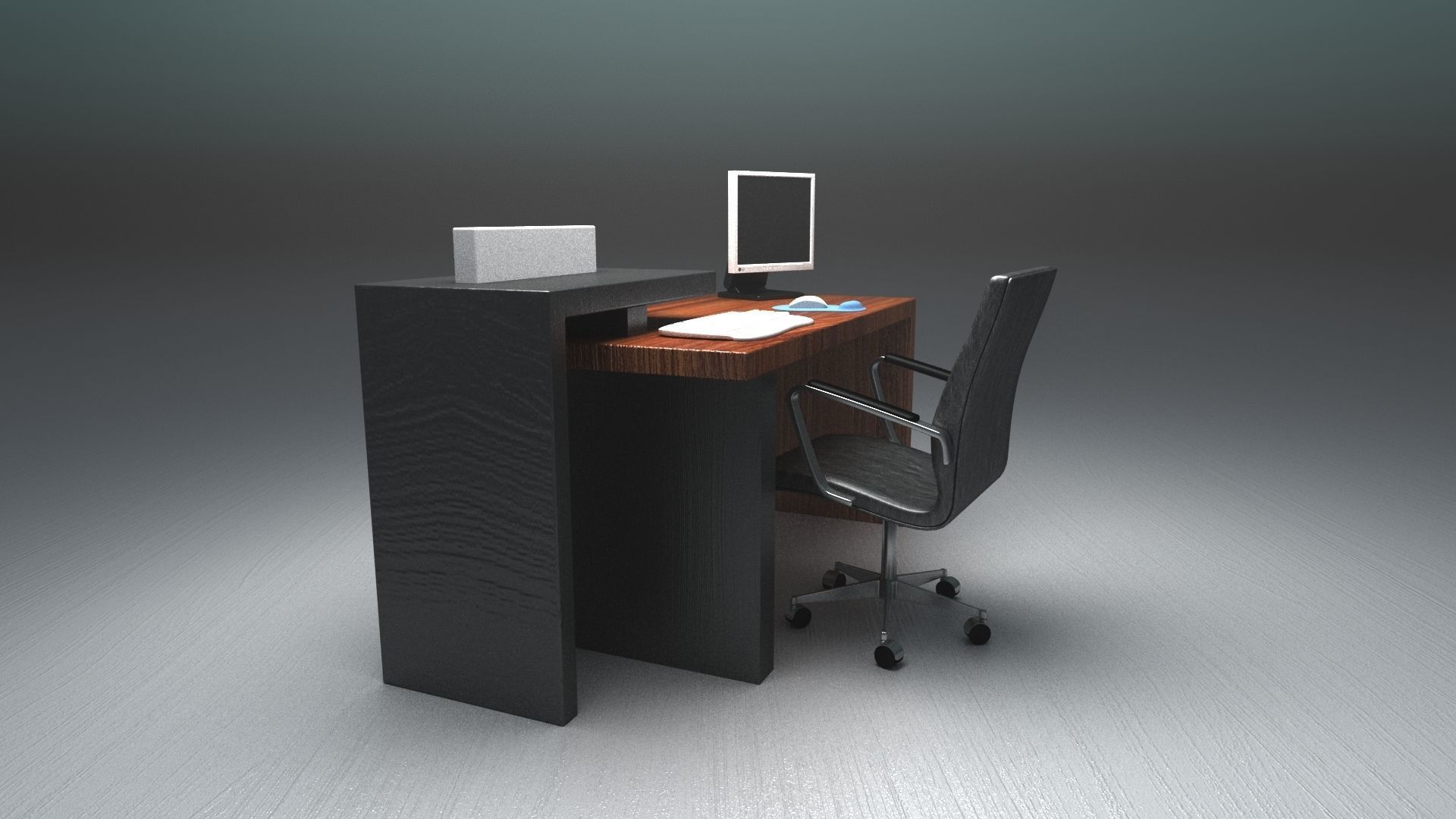 FREE Modern reception desk 3d model Free 3D model_13