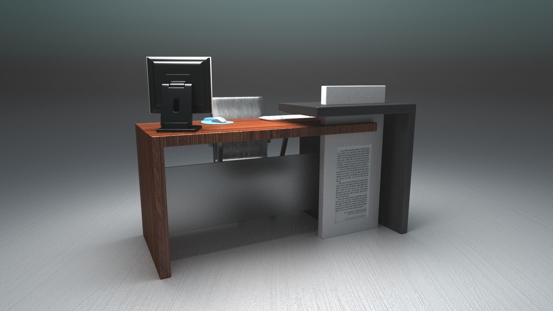 FREE Modern reception desk 3d model Free 3D model_25