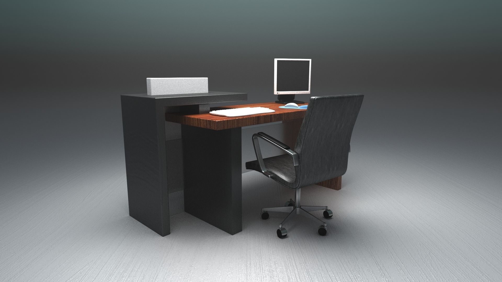 FREE Modern reception desk 3d model Free 3D model_10