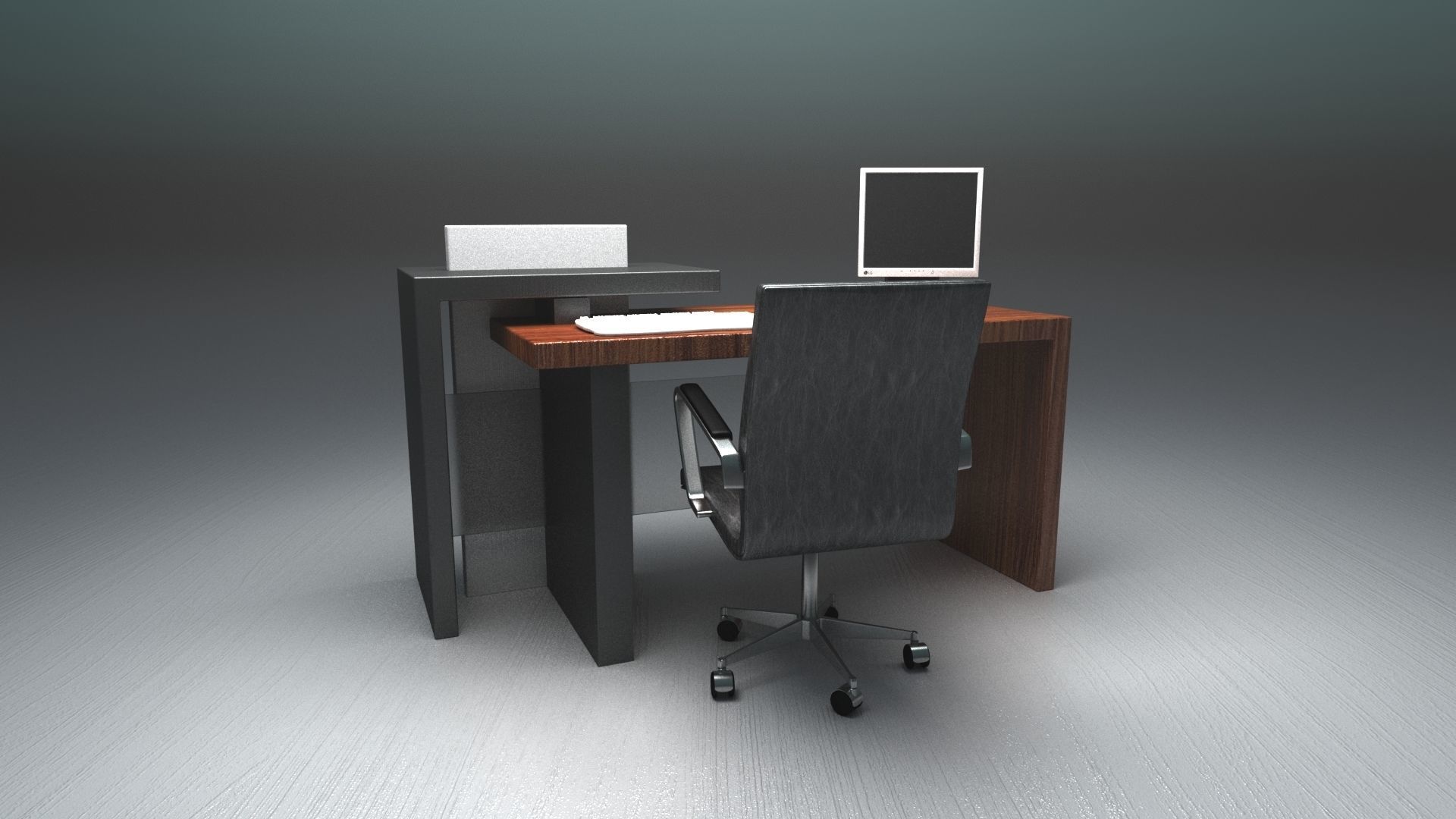 FREE Modern reception desk 3d model Free 3D model_7