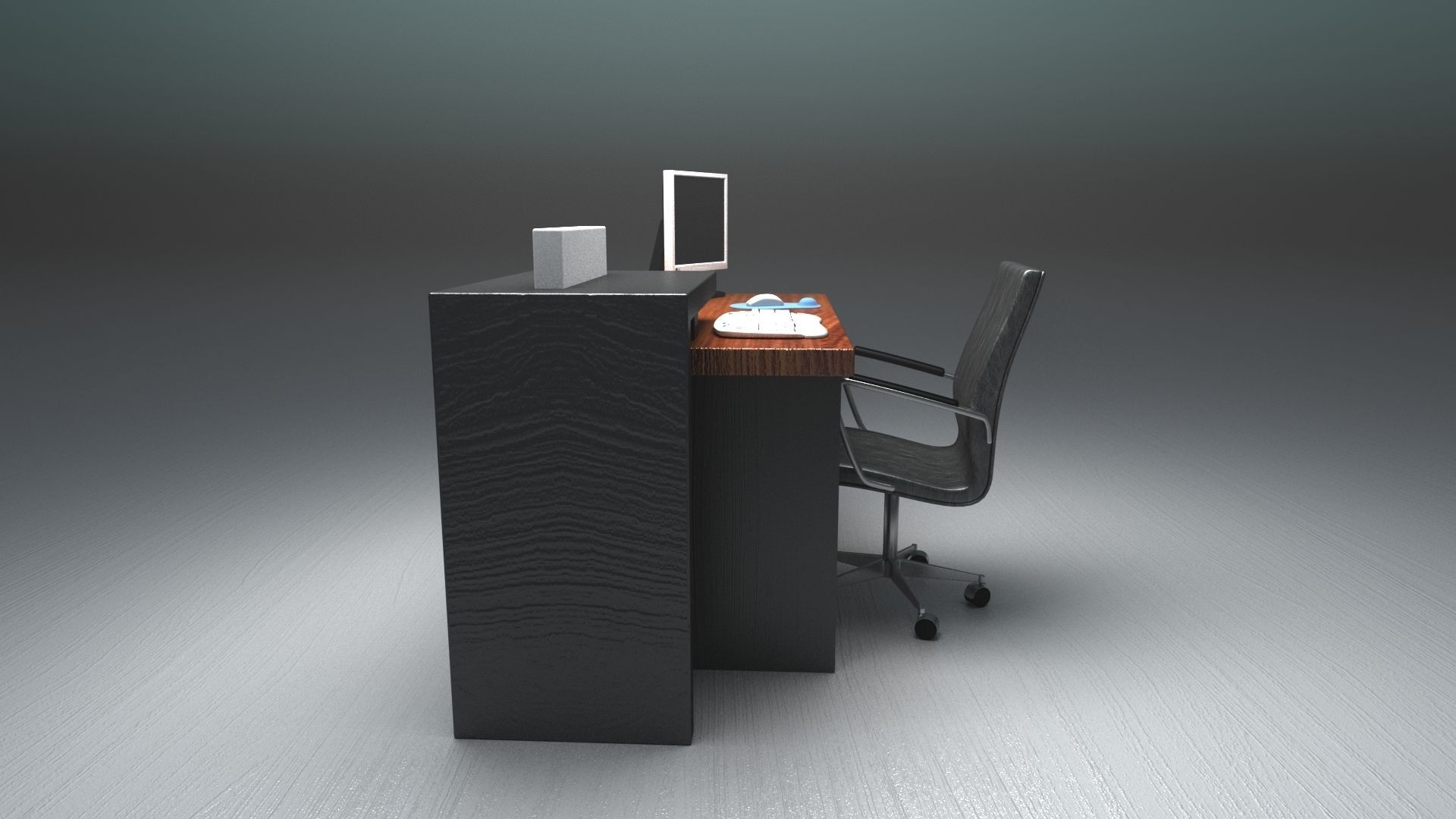 FREE Modern reception desk 3d model Free 3D model_14