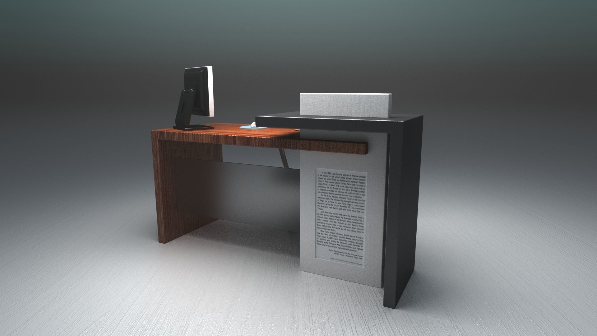 FREE Modern reception desk 3d model Free 3D model_19