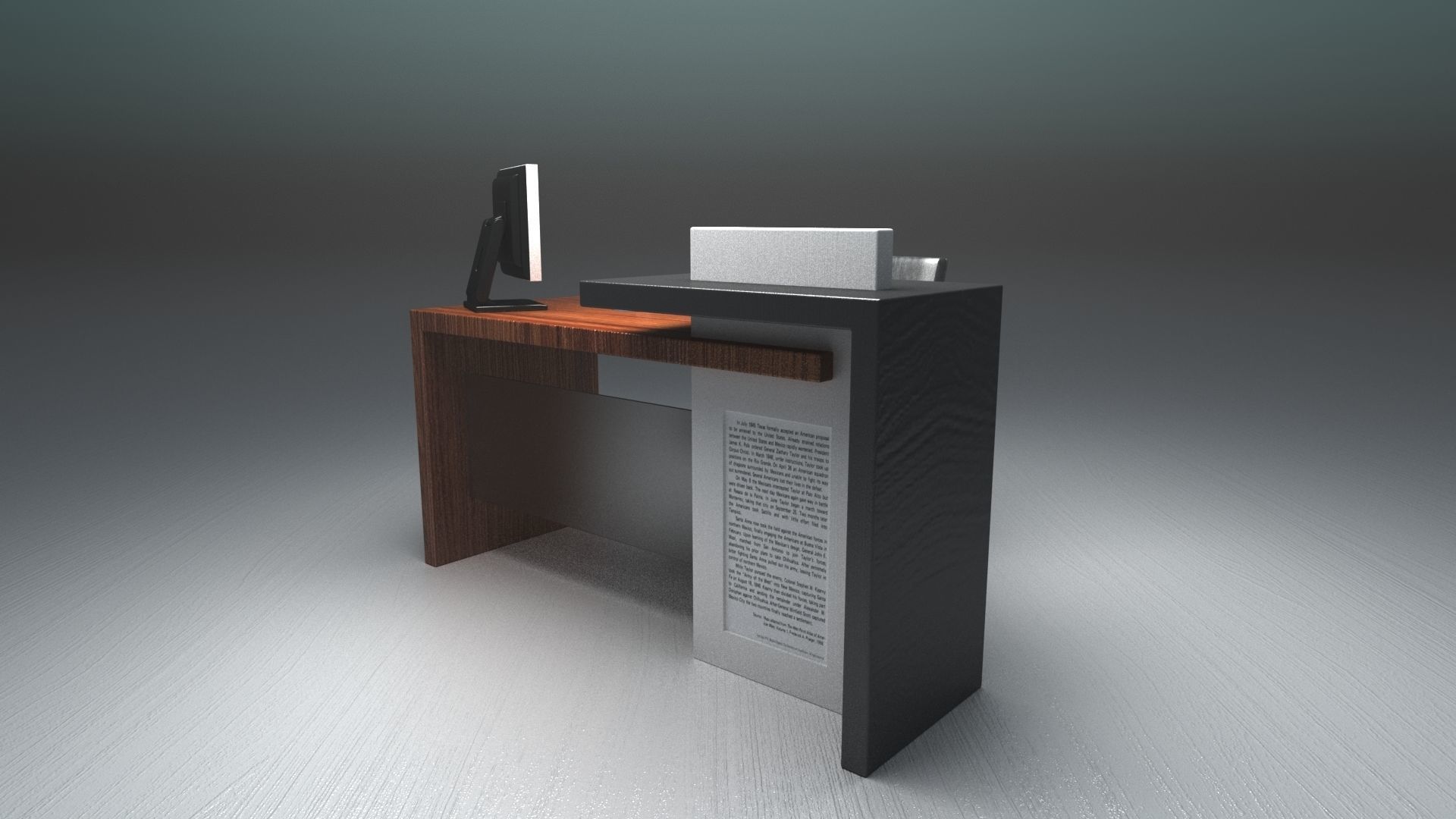 FREE Modern reception desk 3d model Free 3D model_18
