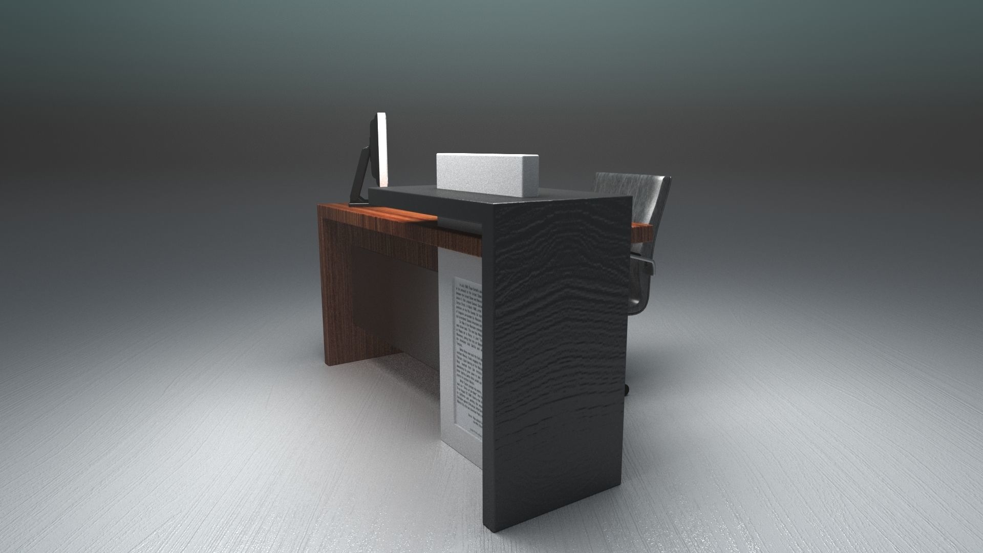 FREE Modern reception desk 3d model Free 3D model_16