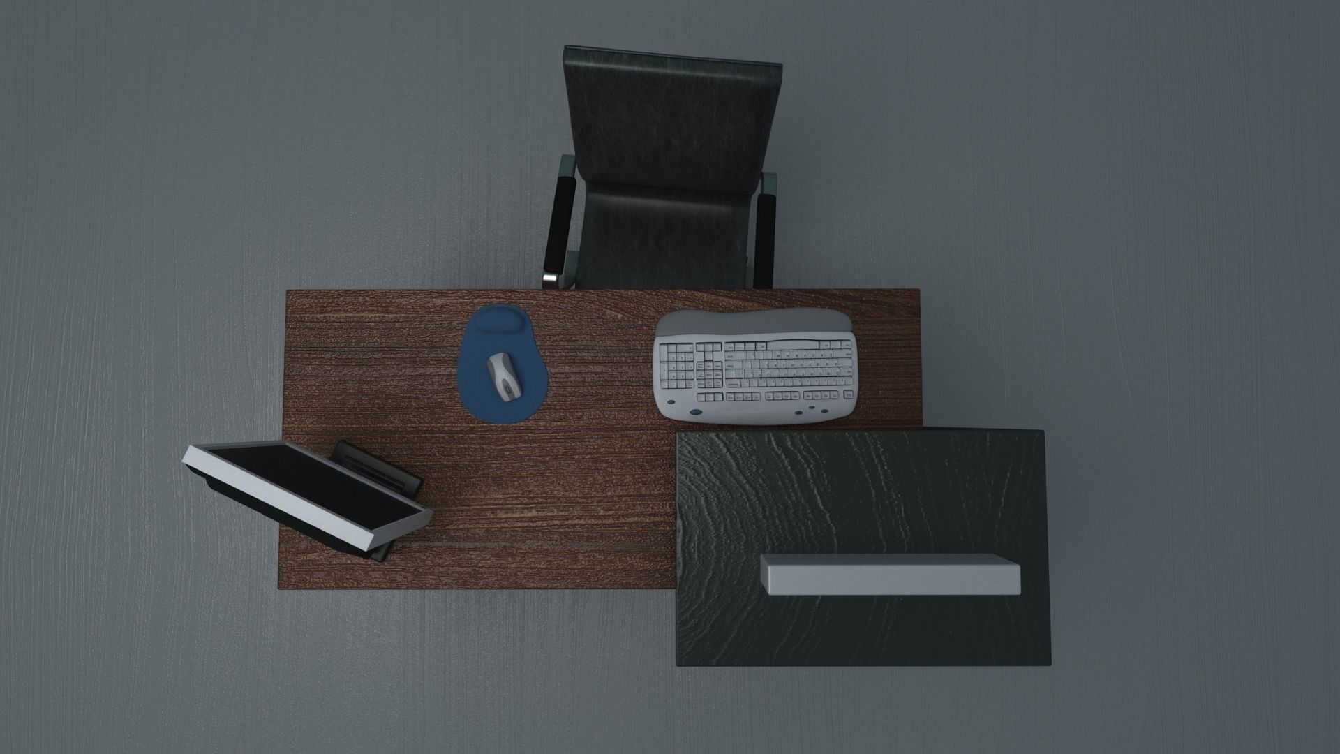 FREE Modern reception desk 3d model Free 3D model_12