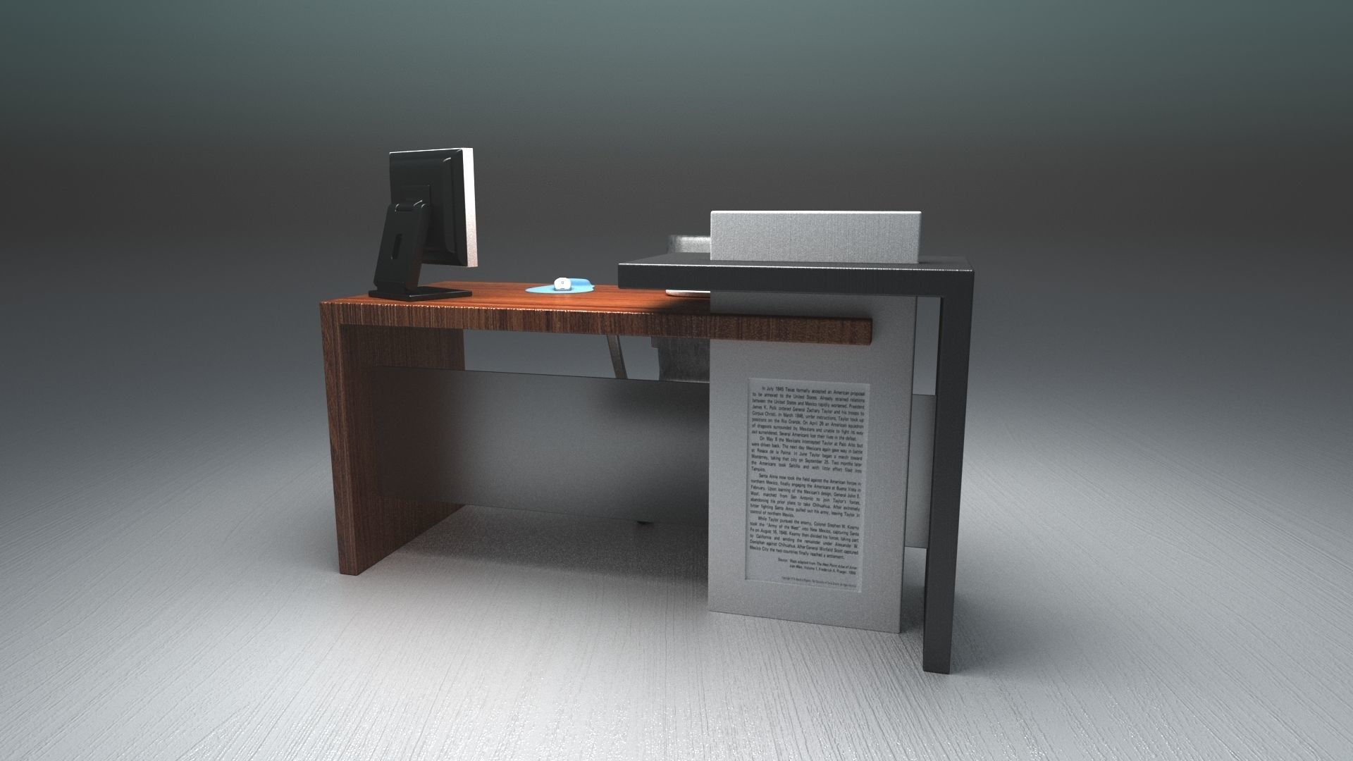 FREE Modern reception desk 3d model Free 3D model_20