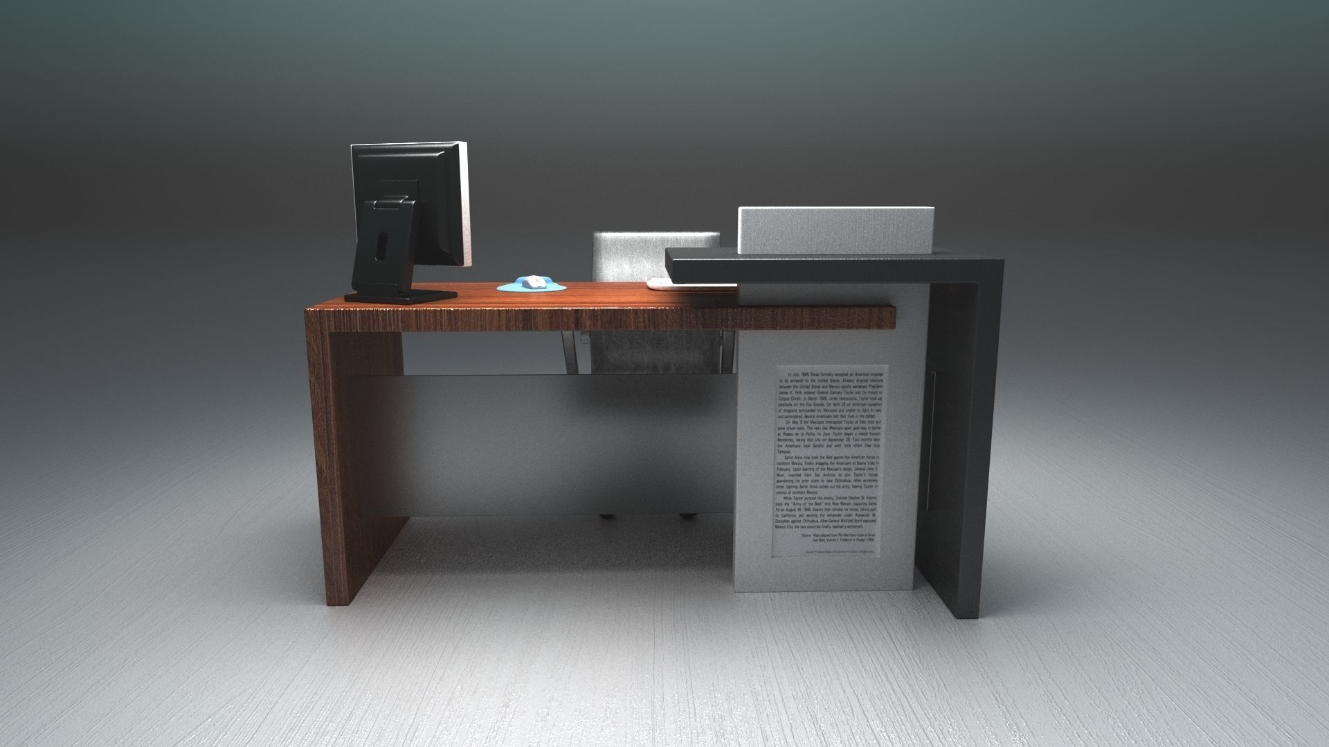 FREE Modern reception desk 3d model Free 3D model_17