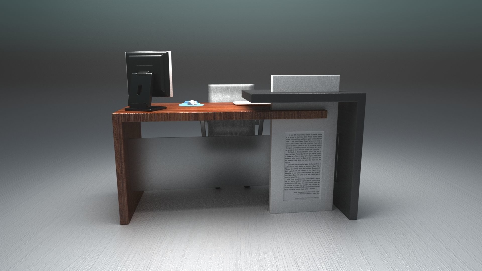 FREE Modern reception desk 3d model Free 3D model_23