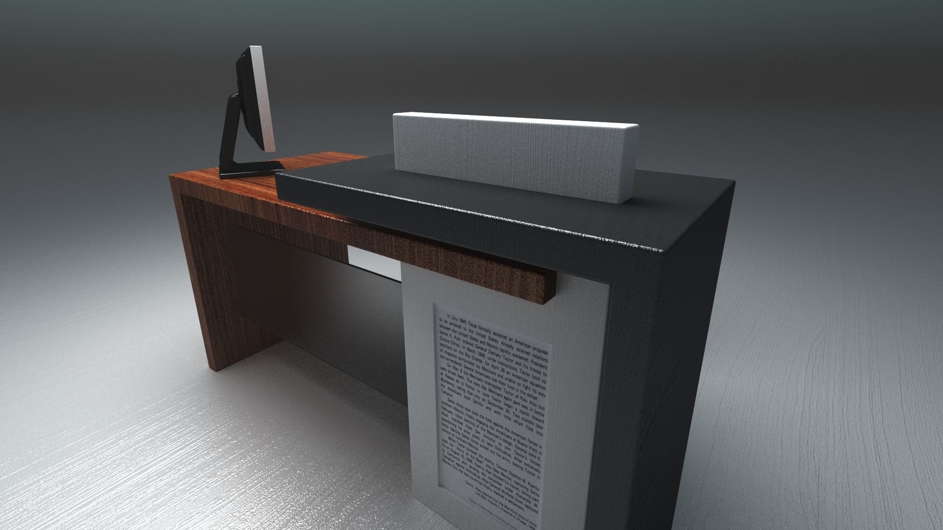 FREE Modern reception desk 3d model Free 3D model_31