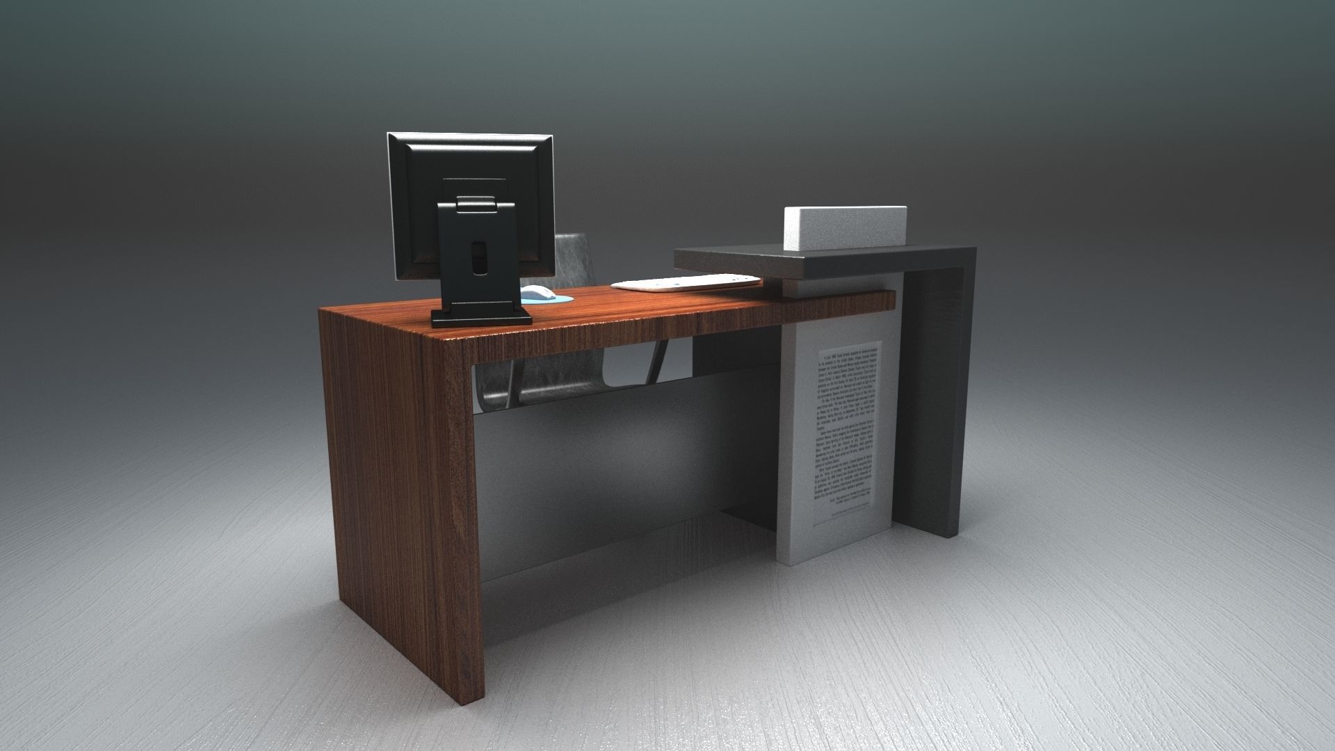 FREE Modern reception desk 3d model Free 3D model_26