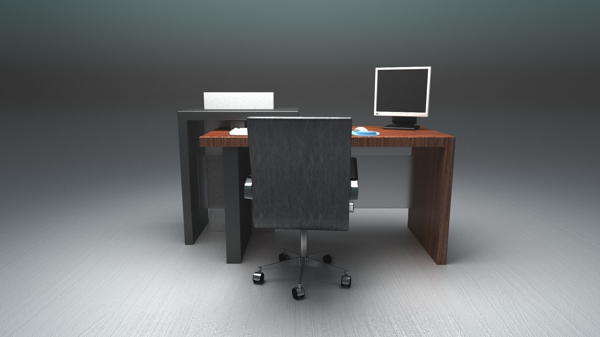 FREE Modern reception desk 3d model Free 3D model_6