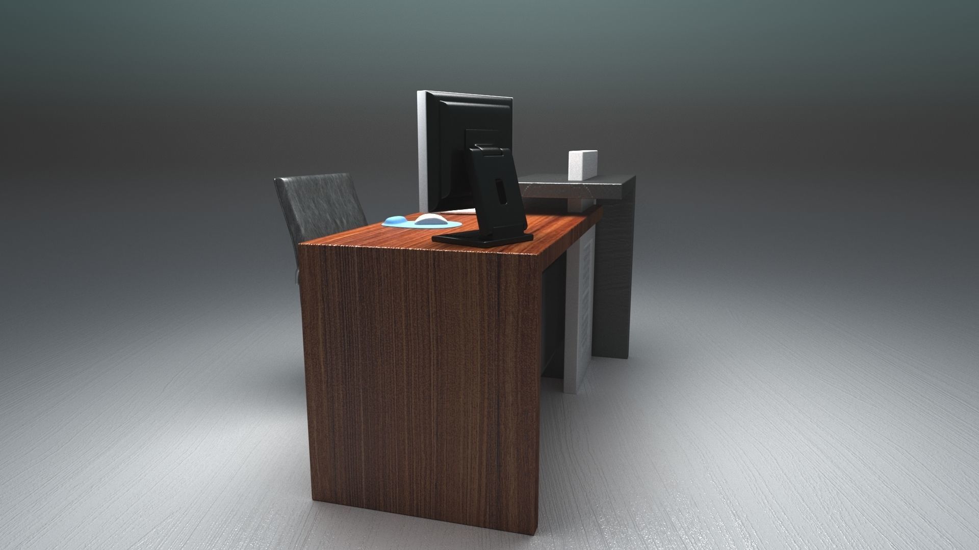 FREE Modern reception desk 3d model Free 3D model_28