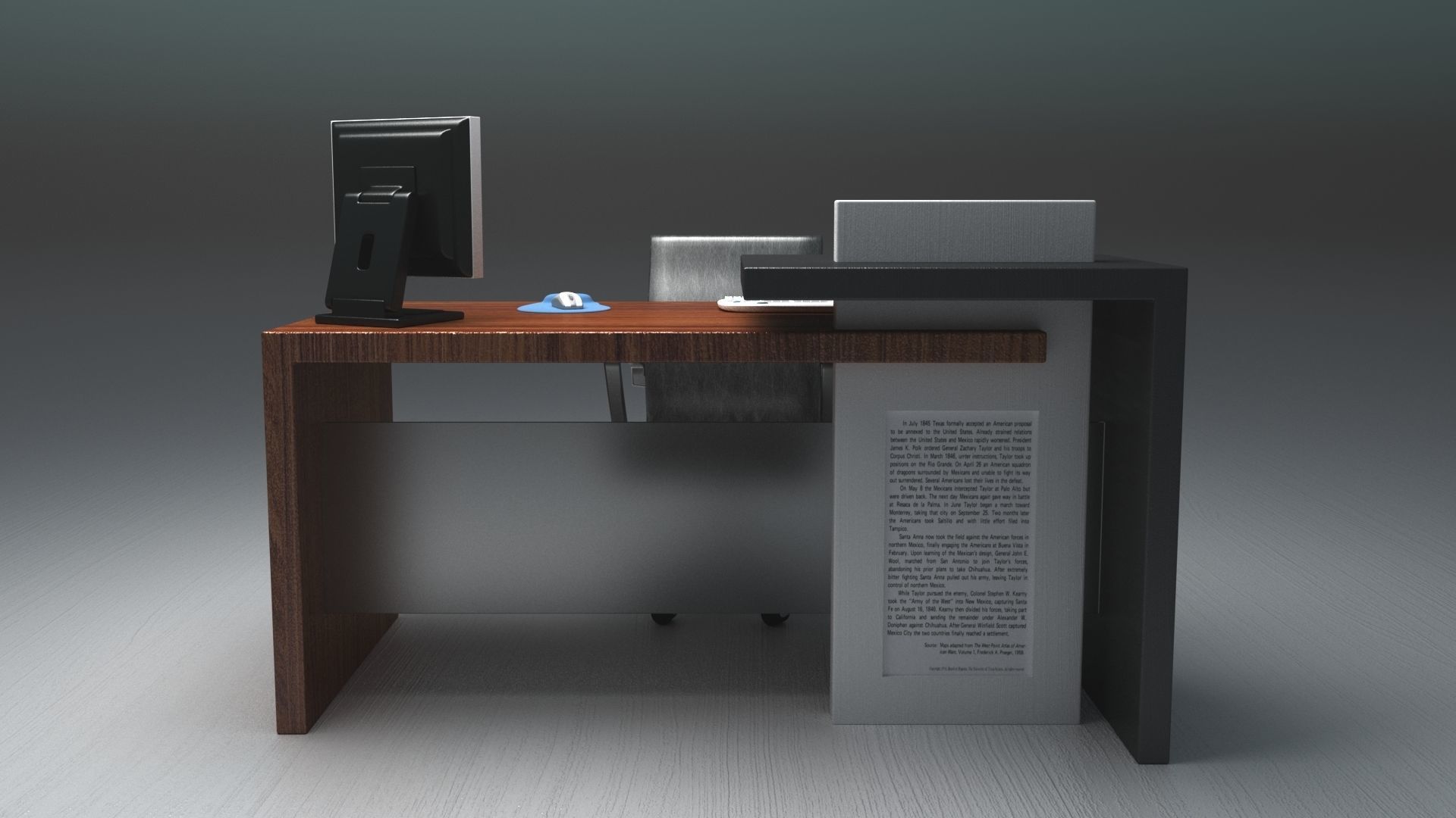 FREE Modern reception desk 3d model Free 3D model_30