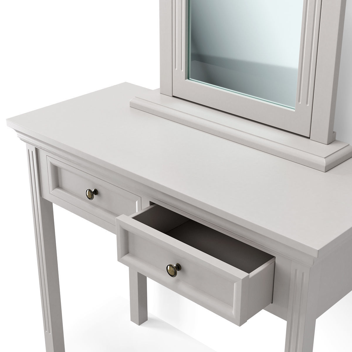 Dressing Table with Tabletop Vanity Mirror Melody Maison 3D model_3