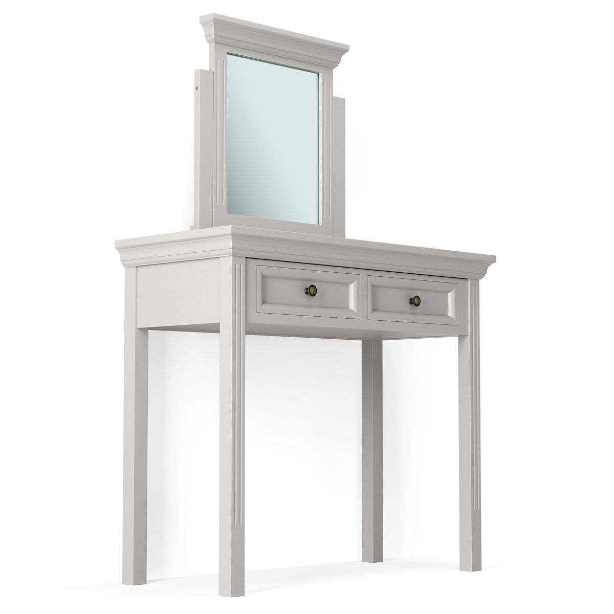 Dressing Table with Tabletop Vanity Mirror Melody Maison 3D model_4