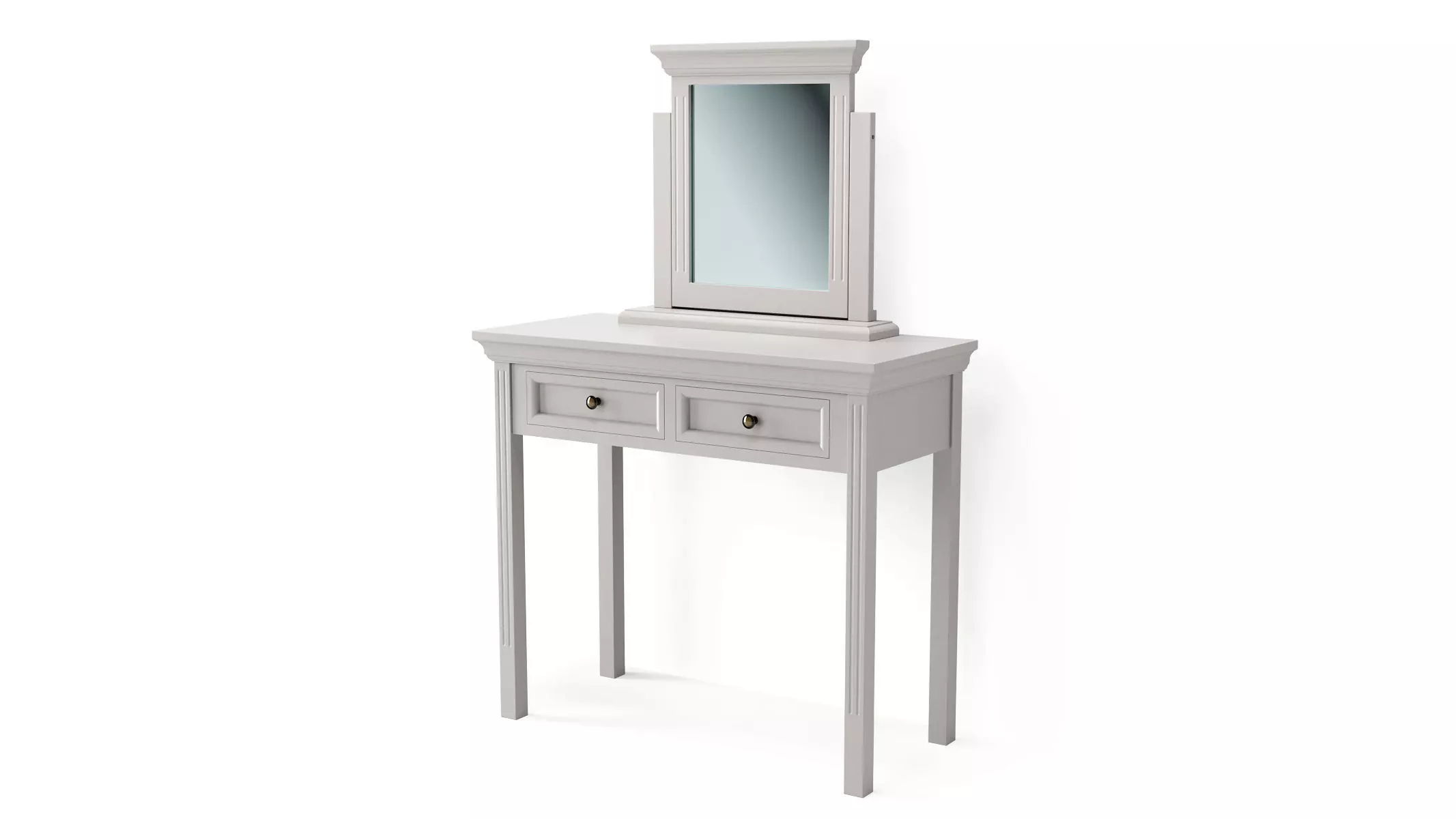 Dressing Table with Tabletop Vanity Mirror Melody Maison 3D model_0