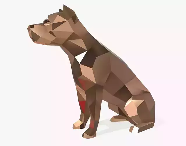 pit bull low poly