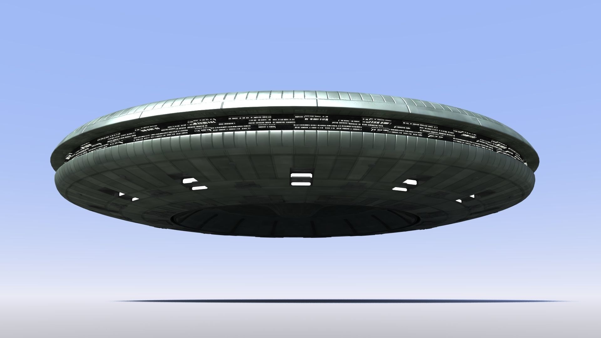 V Mothership ufo spaceship - ufo spaceship Free 3D model_1