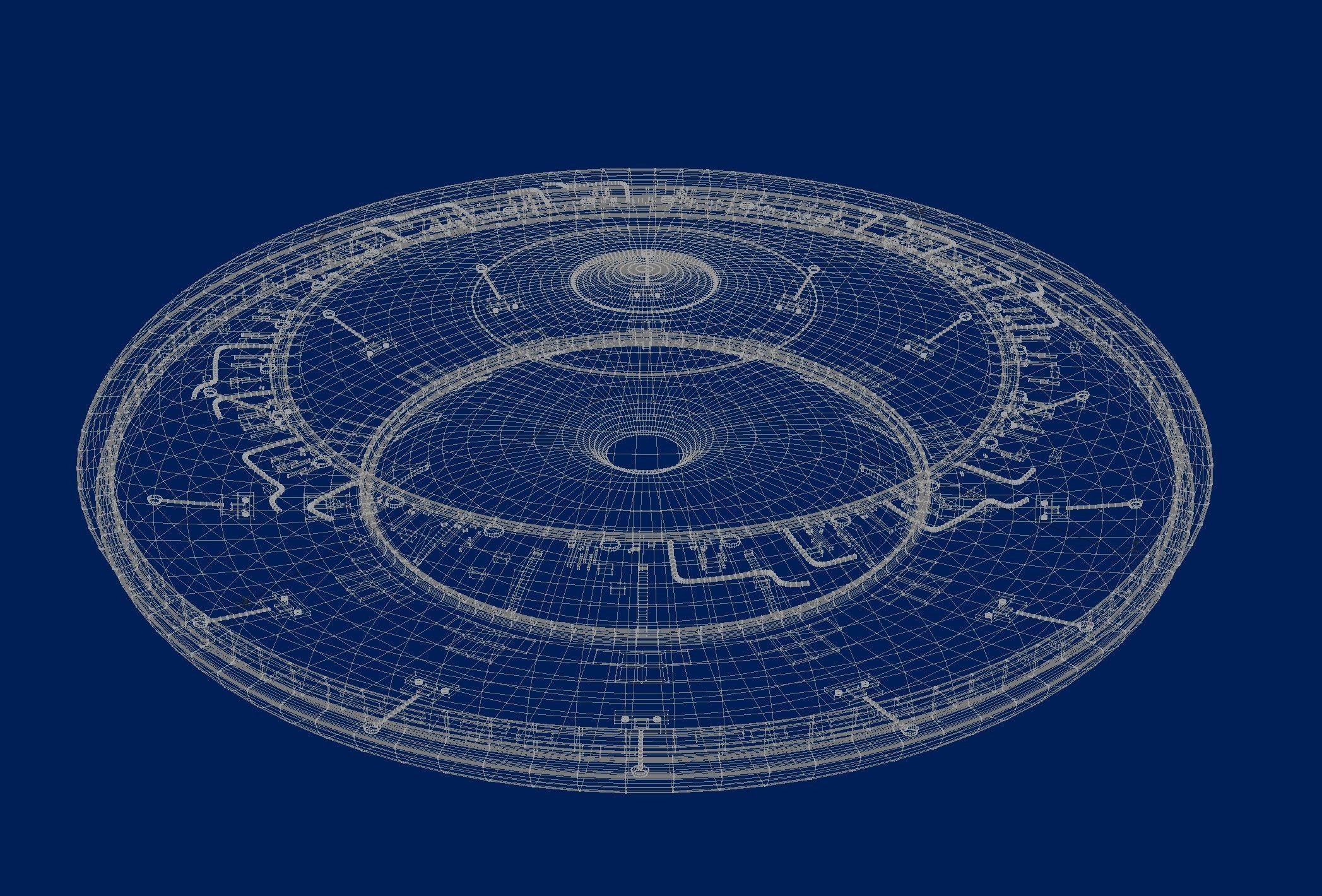 V Mothership ufo spaceship - ufo spaceship Free 3D model_3