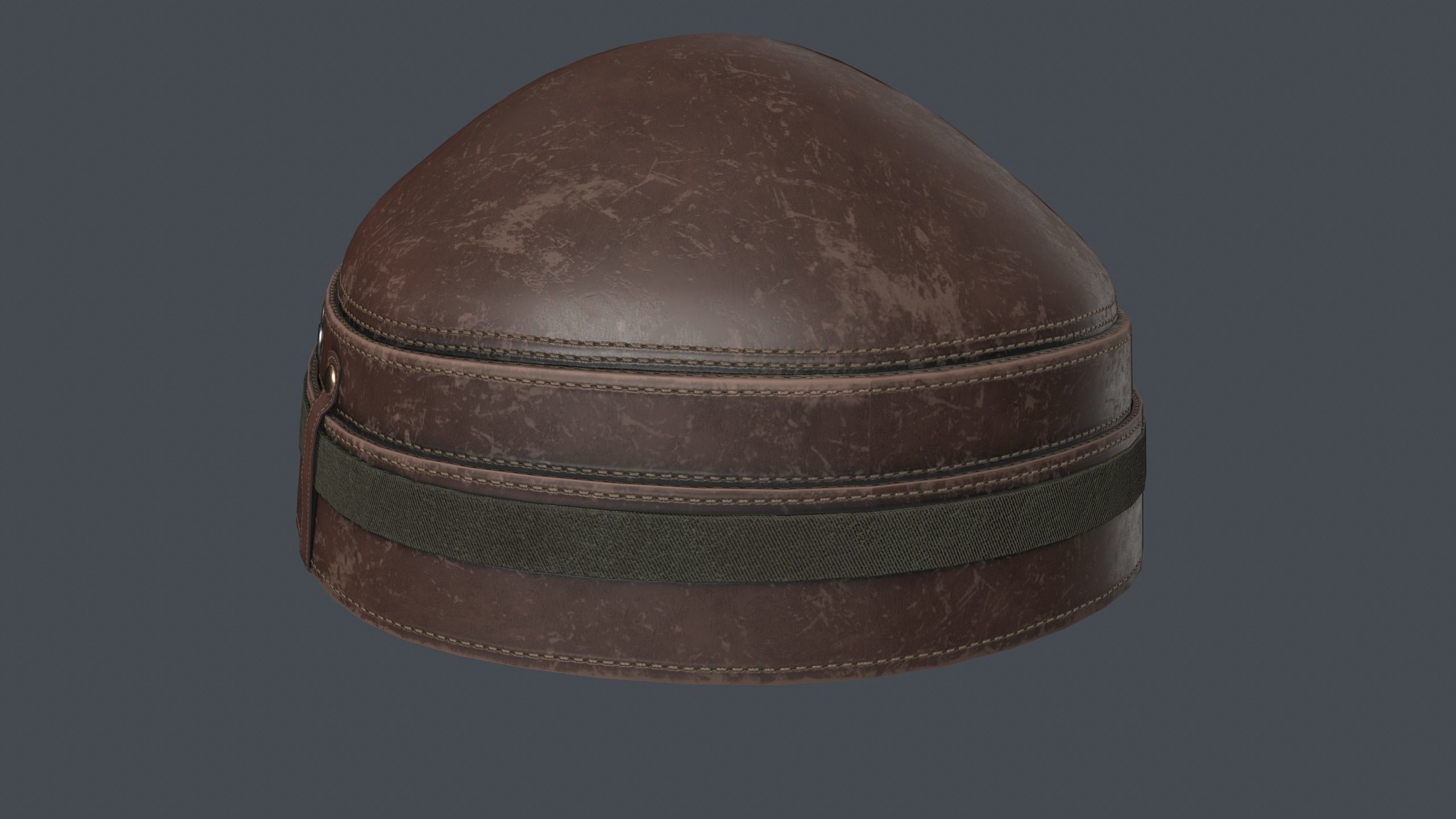 Retro Aviator Helmet 3D Low-poly 3D model_14