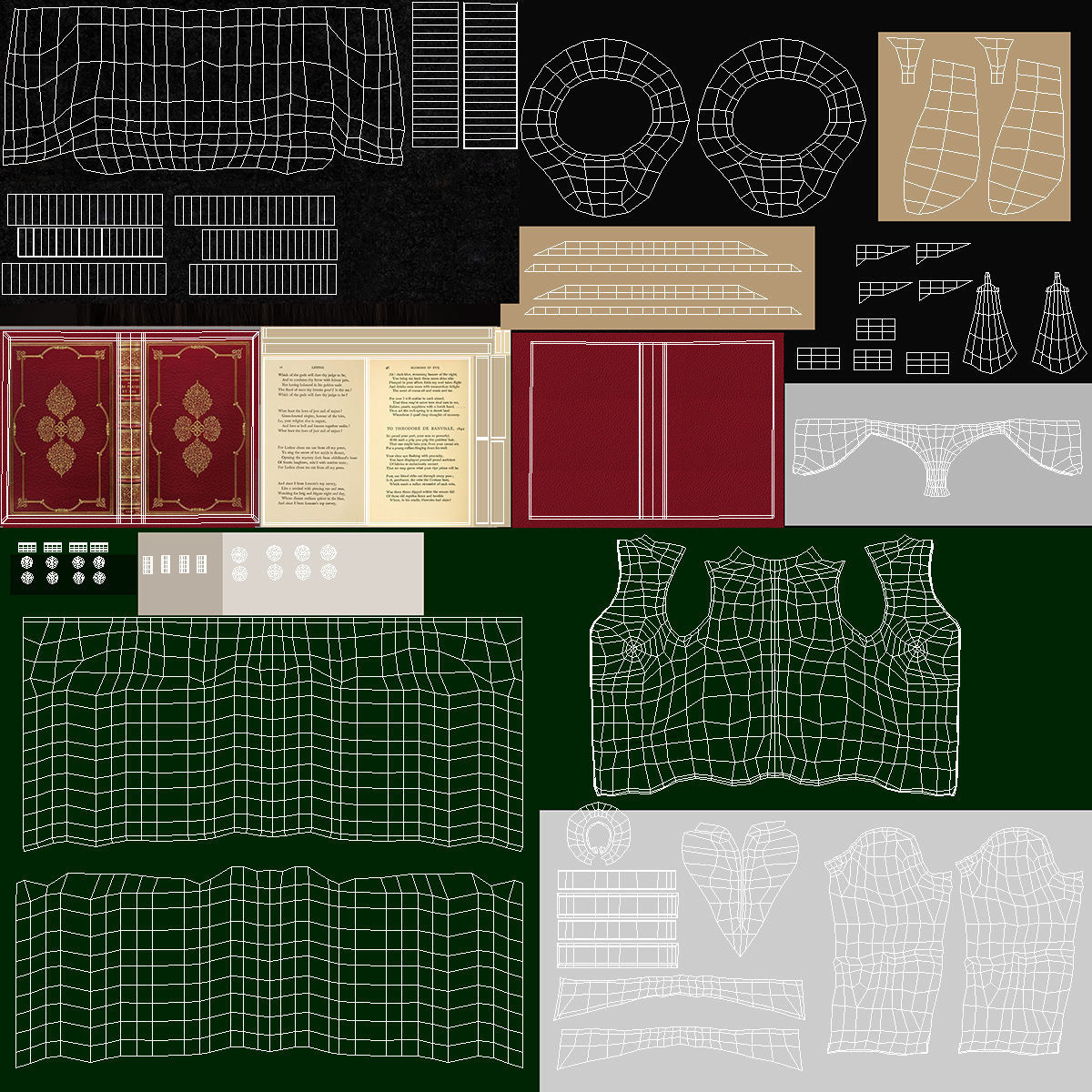 Light Skin Black Teenage Schoolgirl Rigged for Modo 3D model_23