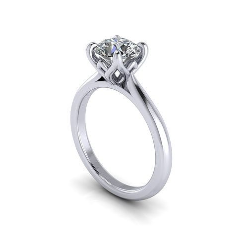 Leaft Solitaire One Stone 3D print model