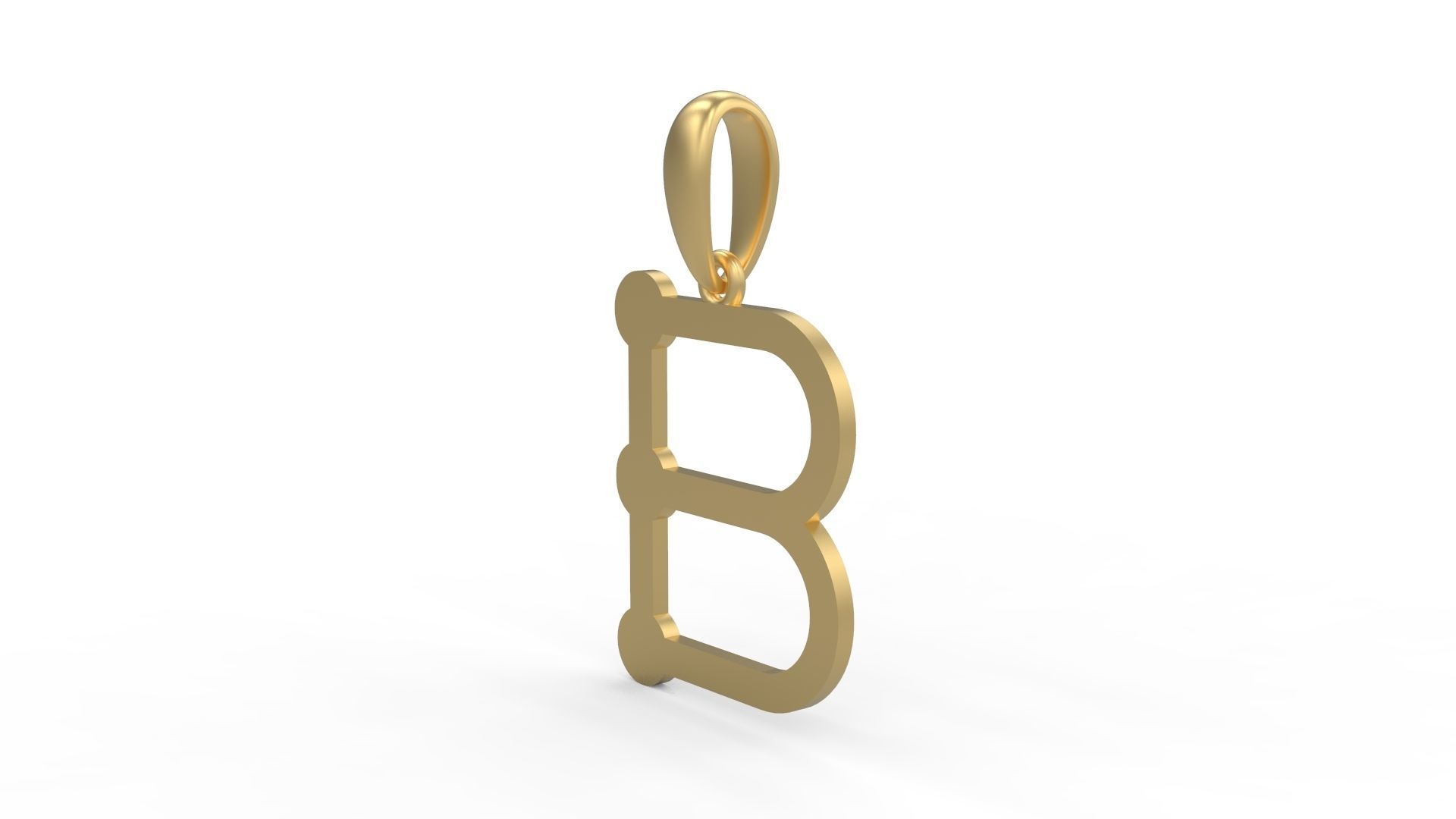 Initial Letters Pendant GLADWINDEMO B 3D print model_1
