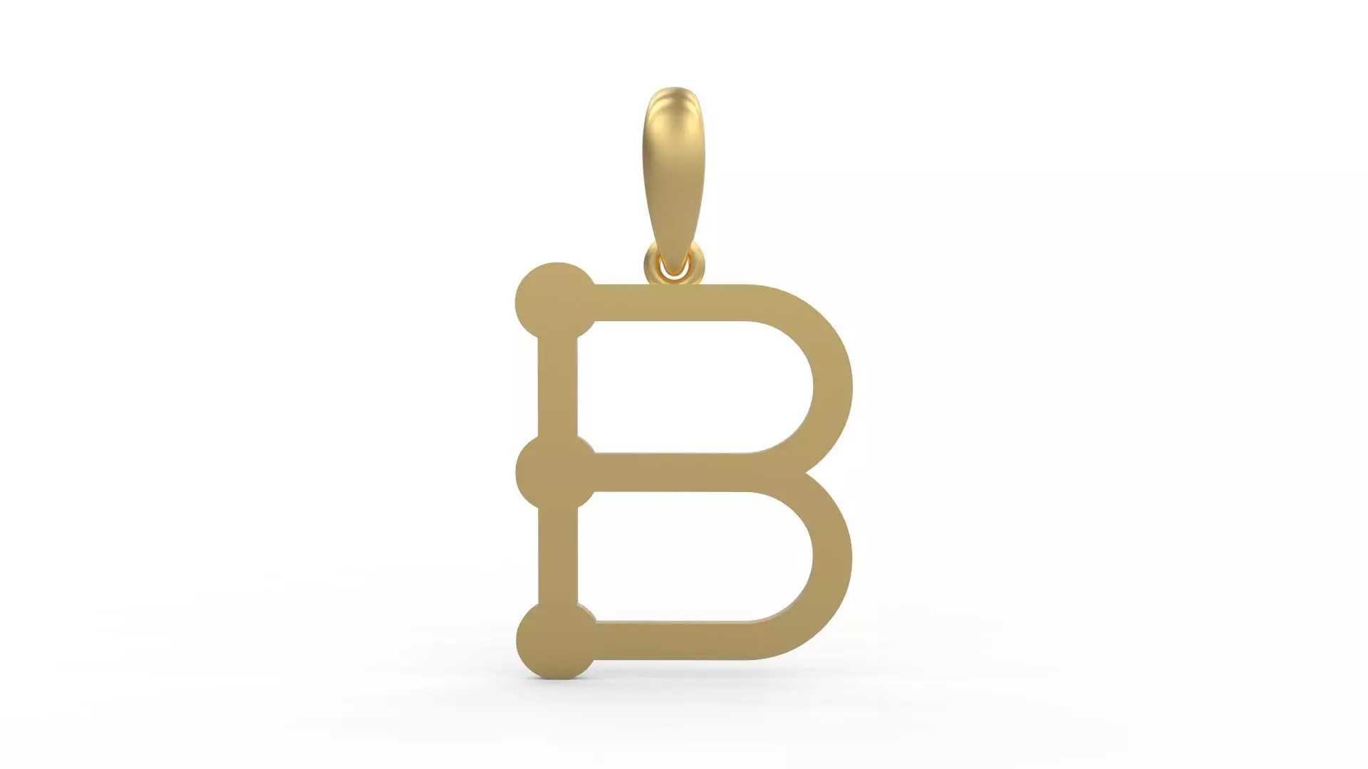 Initial Letters Pendant GLADWINDEMO B 3D print model_0