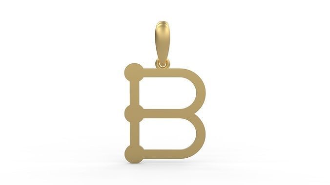 Initial Letters Pendant GLADWINDEMO B 3D print model