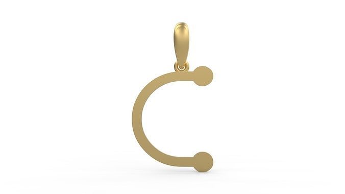Initial Letters Pendant GLADWINDEMO C 3D print model