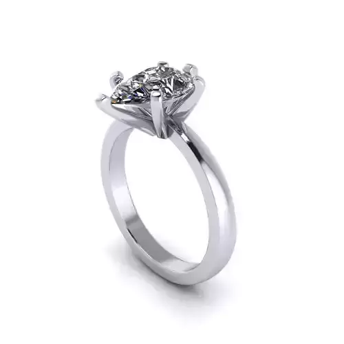 Wangshu Wei Pear Diamond Ring