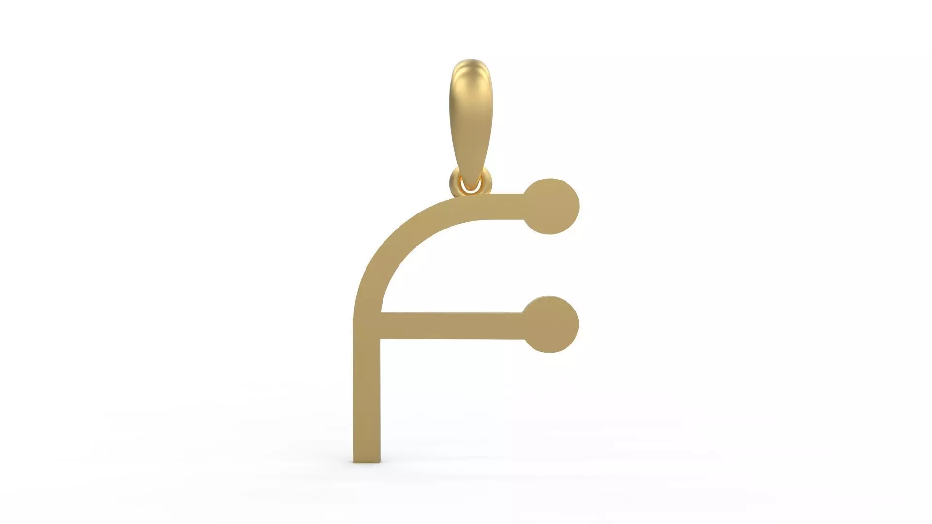 Initial Letters Pendant GLADWINDEMO F 3D print model_0