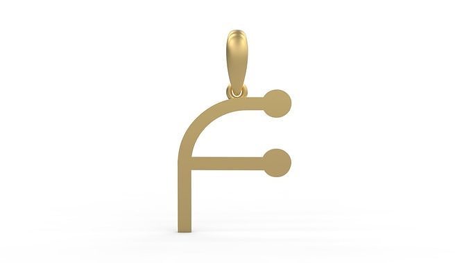 Initial Letters Pendant GLADWINDEMO F 3D print model