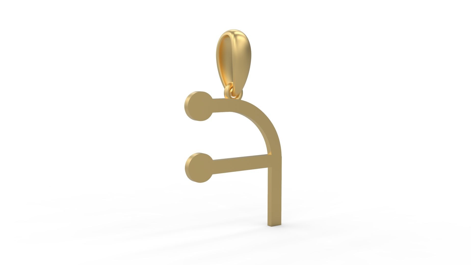 Initial Letters Pendant GLADWINDEMO F 3D print model_3