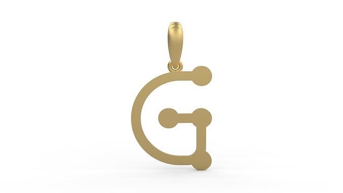 Initial Letters Pendant GLADWINDEMO G 3D print model