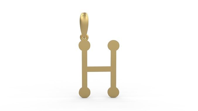 Initial Letters Pendant GLADWINDEMO H 3D print model