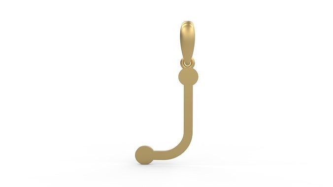 Initial Letters Pendant GLADWINDEMO J 3D print model