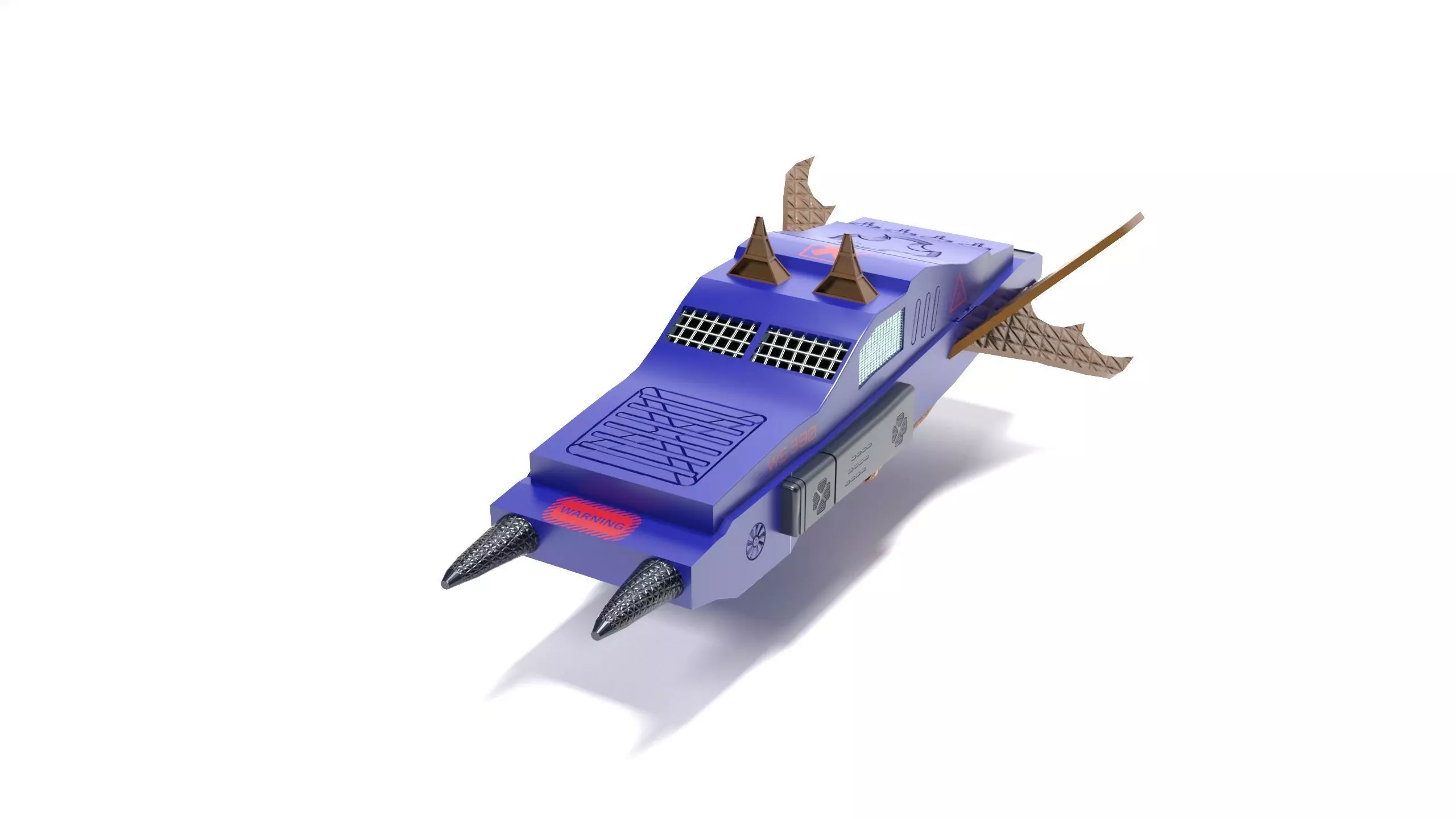 sci fi jet 3D model_0