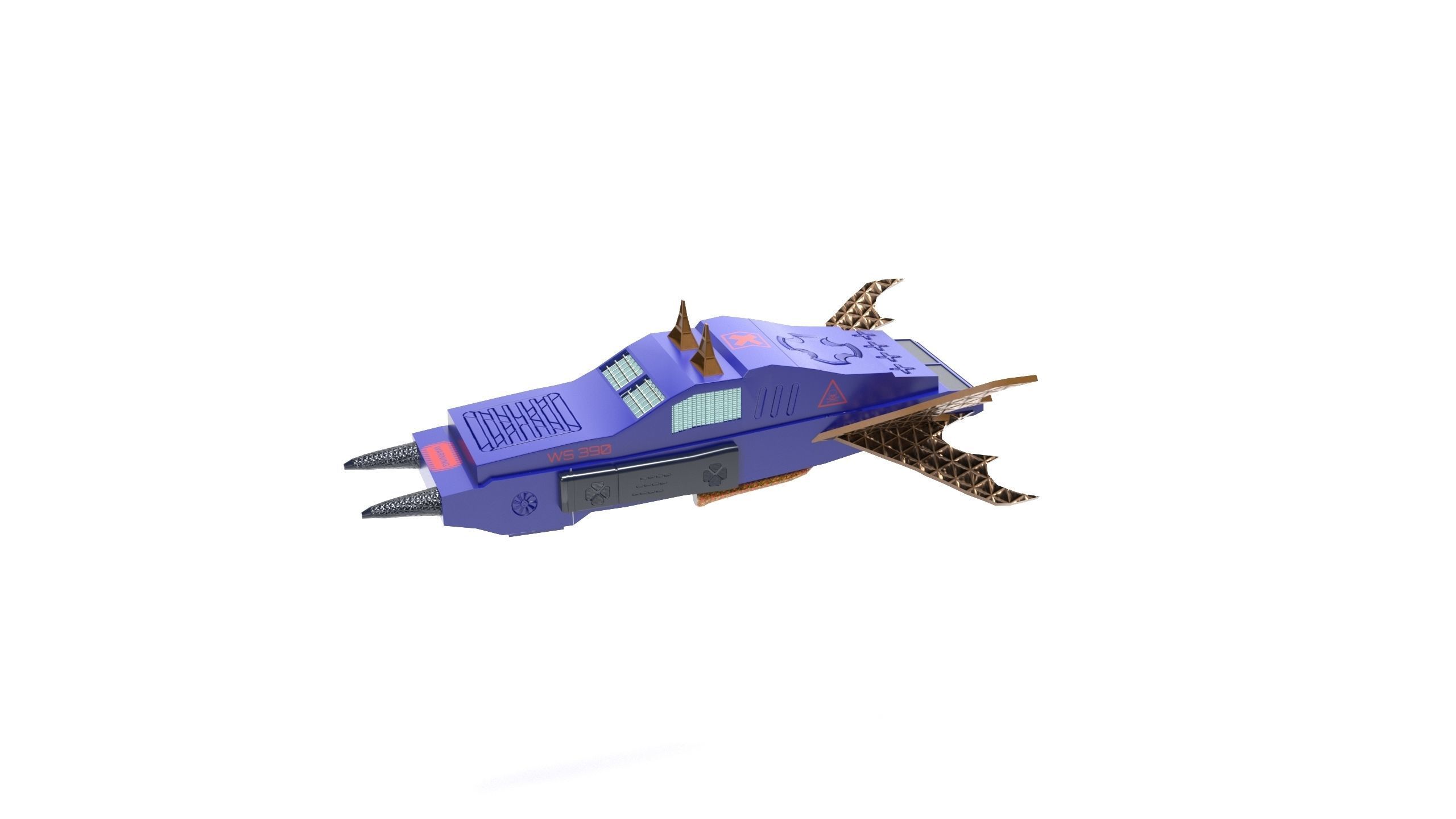 sci fi jet 3D model_1