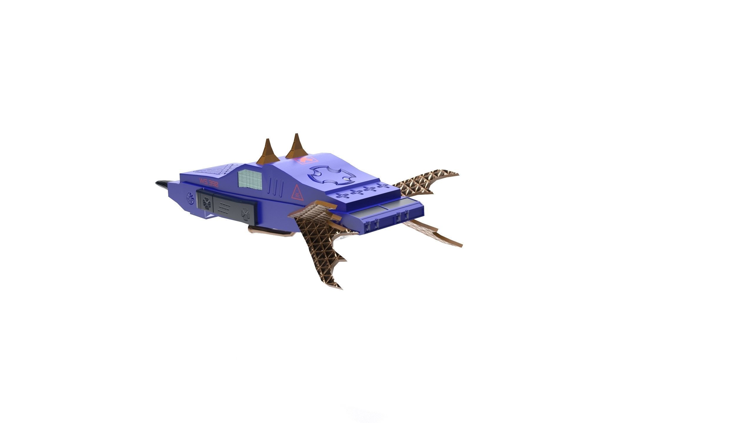 sci fi jet 3D model_4