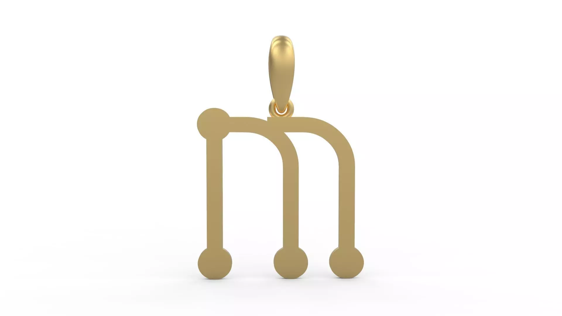Initial Letters Pendant GLADWINDEMO M 3D print model_0
