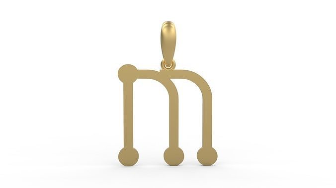 Initial Letters Pendant GLADWINDEMO M 3D print model