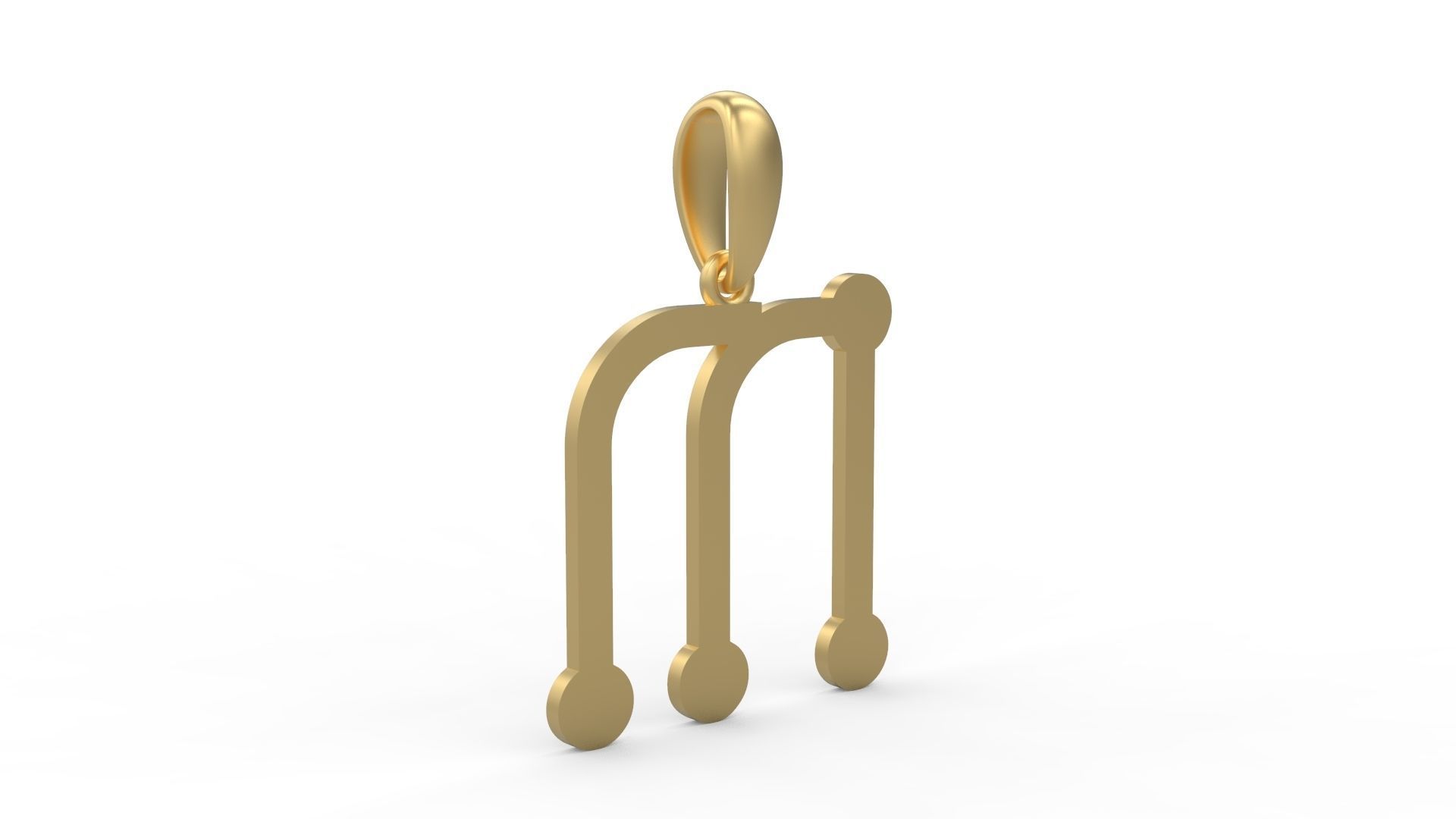Initial Letters Pendant GLADWINDEMO M 3D print model_3