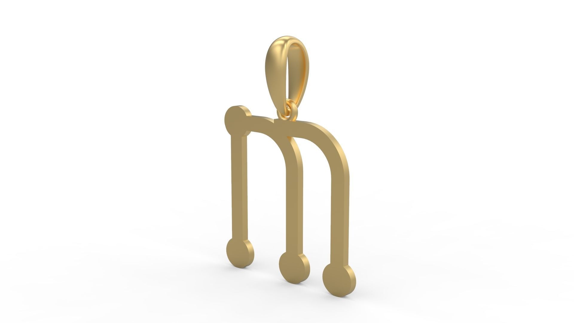 Initial Letters Pendant GLADWINDEMO M 3D print model_1